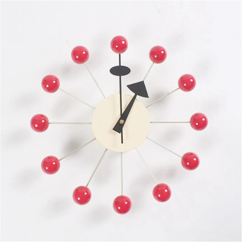 

Fashion Clock Background Wall Wood Pellet Wall Clock Simple Colorful Ball Clock Art Simulation Sport Decorativ Candy Wall Clock