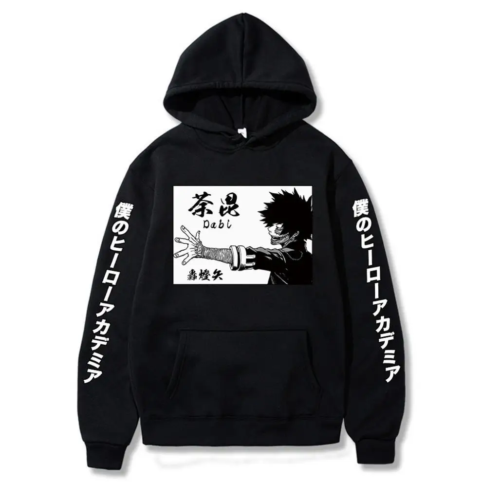

Новинка толстовка с капюшоном из аниме «Моя геройская Академия» Kirishima Dabi для мужчин и женщин Повседневная Студенческая Толстовка уличная о...