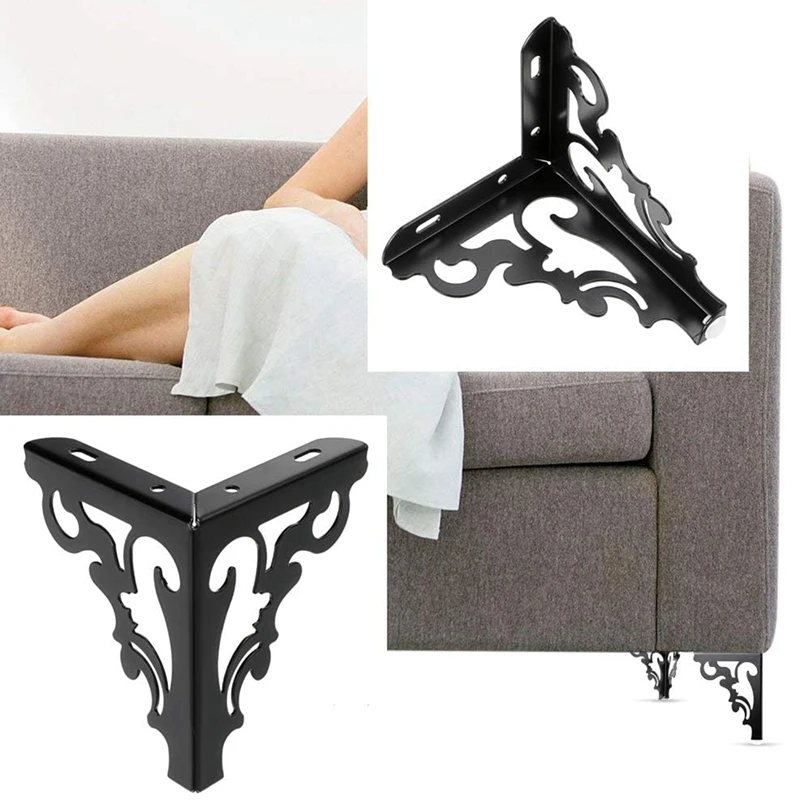 

4-Piece Set of Metal Furniture Legs, Modern Sofa Cabinet Legs for Repairing and Restoring Dressing Tables