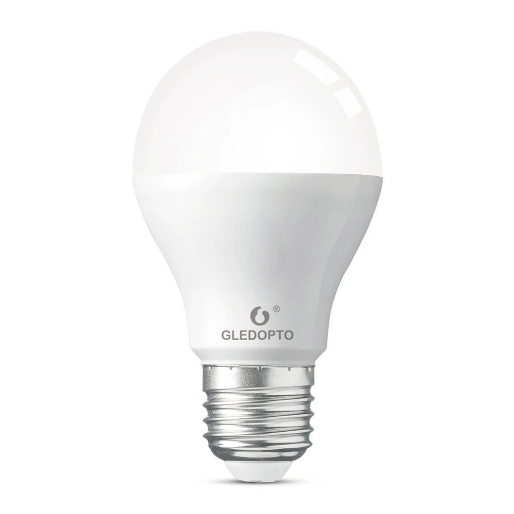 GLEDOPTO ZigBee samrt светодиодный светильник, 2 упаковки, меняющий цвет(RGB& CCT), e27, E26, 6 Вт, лампа, совместимая с Amazon Alexa, zigbee hub - Emitting Color: 1Pcs Color Bulb plus