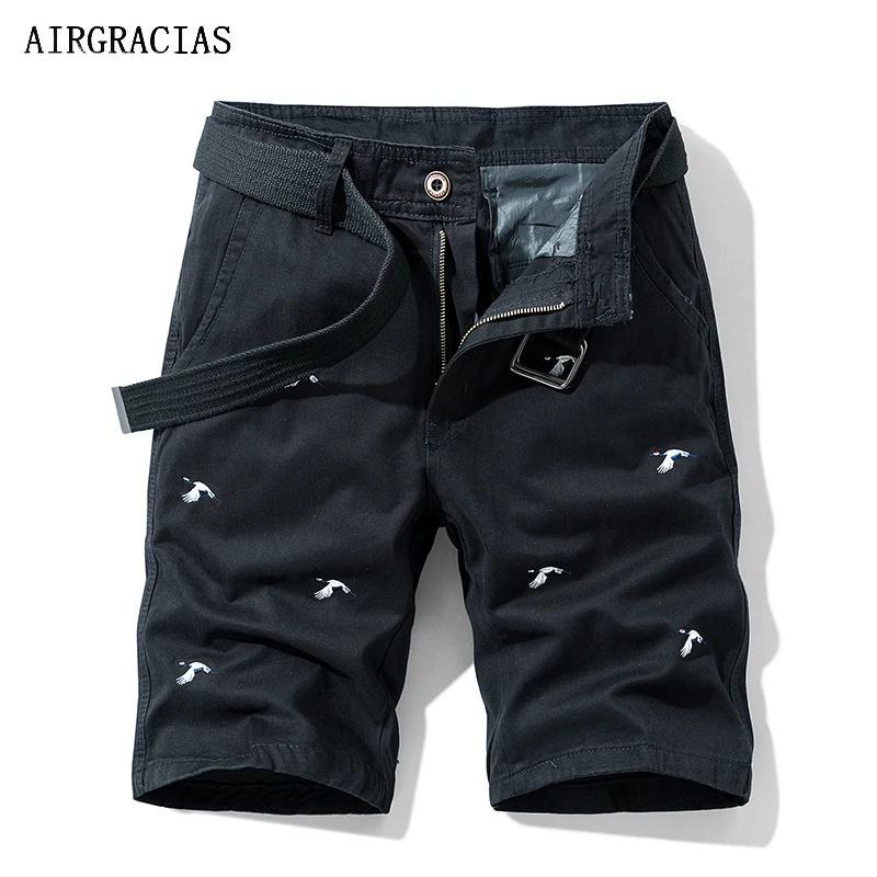 

AIRGRACIAS 2021, повседневные шорты, чистый хлопок, комбинезон, принт с животными, красная коронка, летние мужские штаны, много цветов