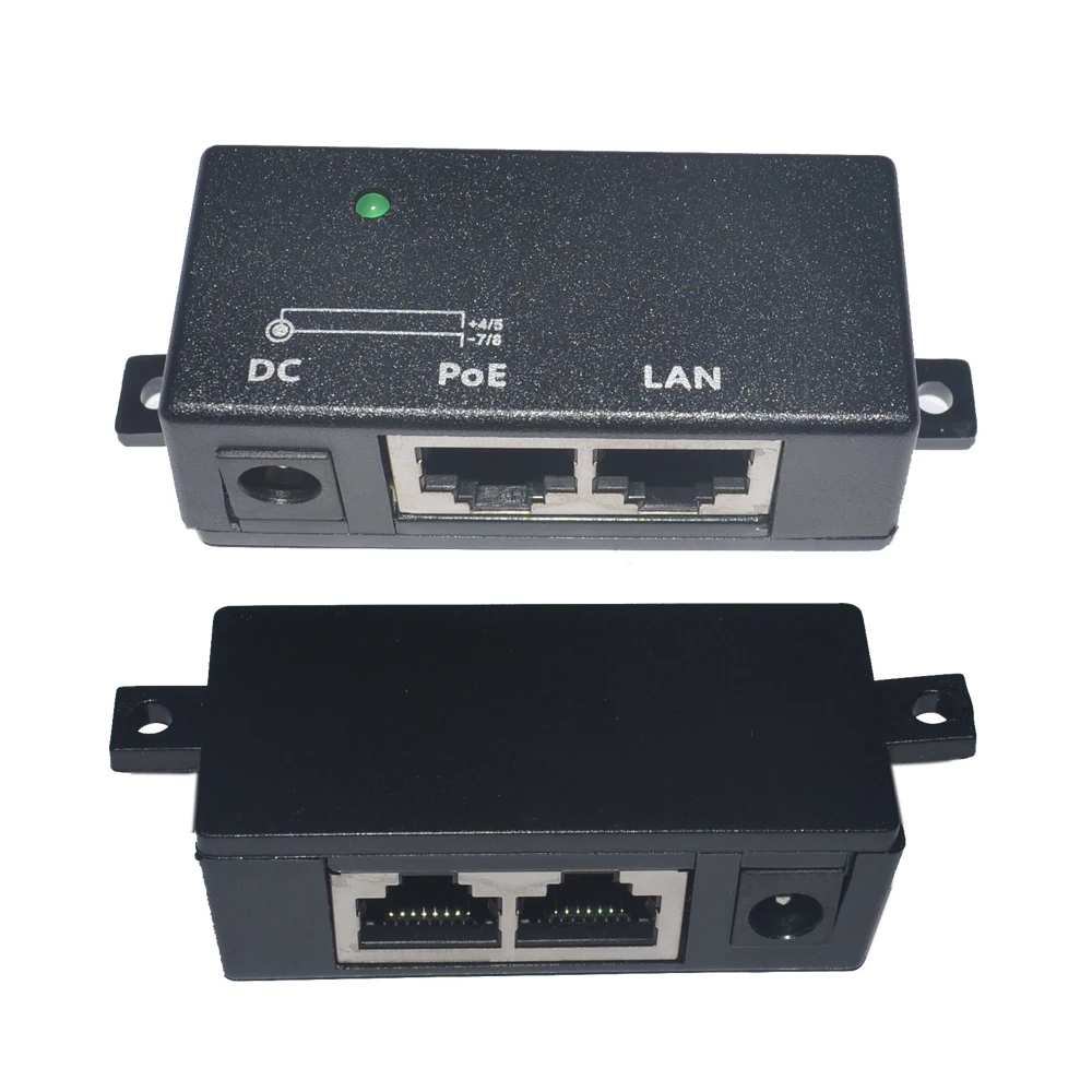 1 порт 10/100 настенное крепление Power over Ethernet PoE инжектор-источник питания не входит в