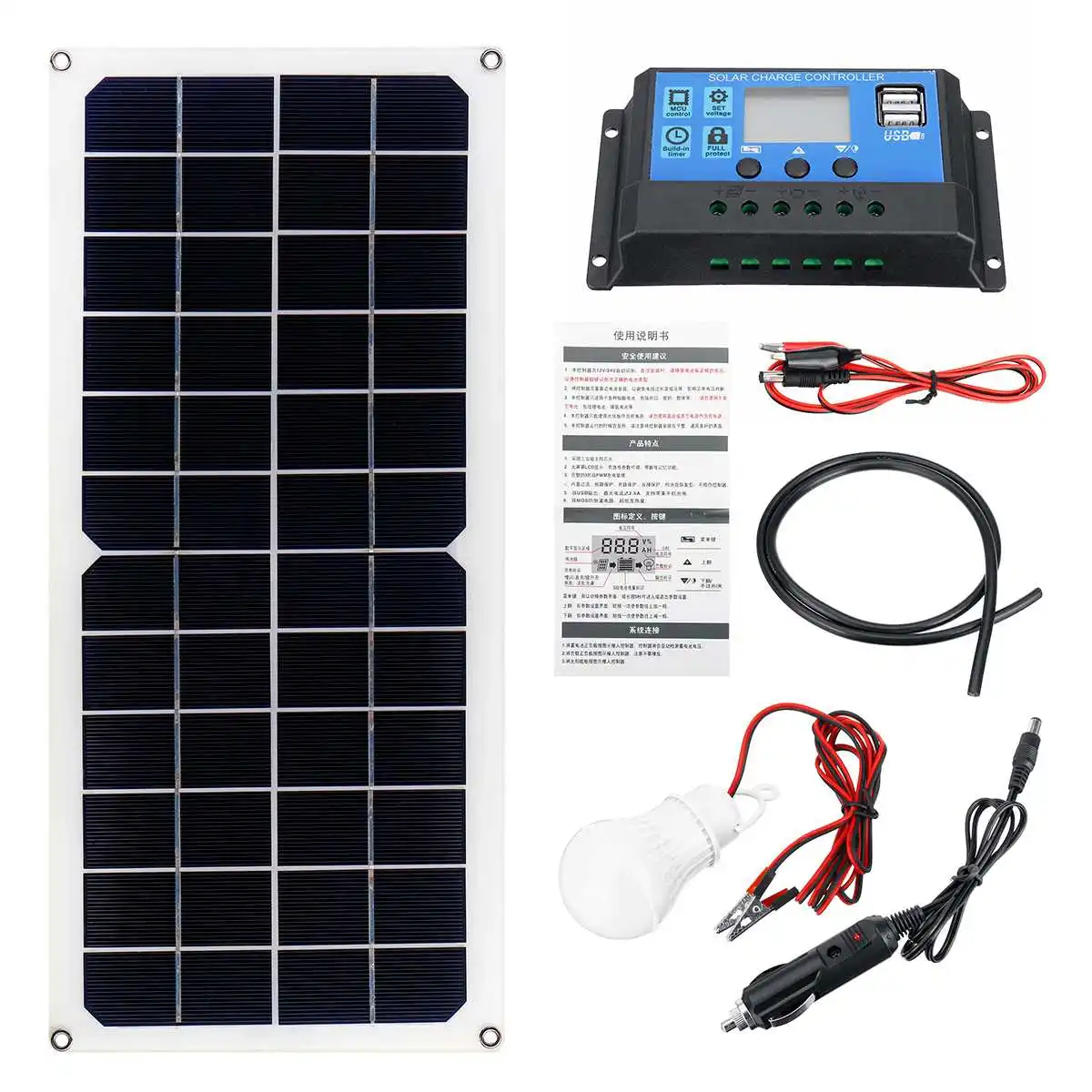 400 Вт солнечная панель Power Bank с контроллером 20 А зарядное устройство в комплекте