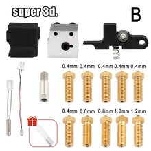 3D Printer Parts Extruder Sidewinder X1&Genius Silicone Nozzle Kit Heat Block Throat Heat Pipe &Thermistor Extruder Idler Arm
