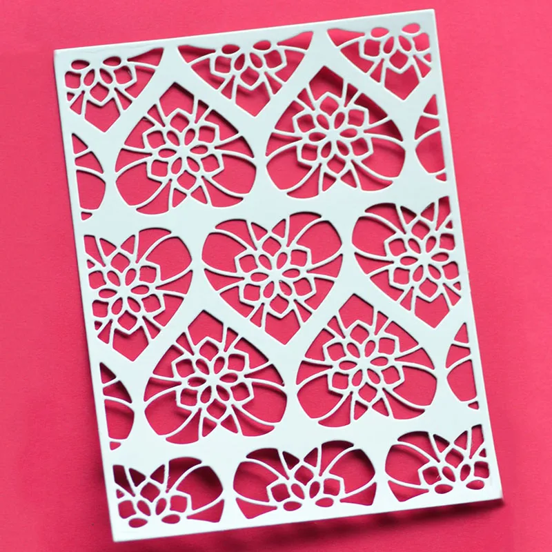 3 шт./компл. прямоугольник пластина сердца Слои металлический Трафаретный