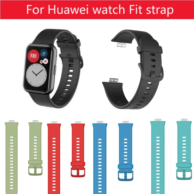 

Hot Rubber Strap for Huawei Watch Fit Smart Wrist band Bracelet Replacement Sport Band