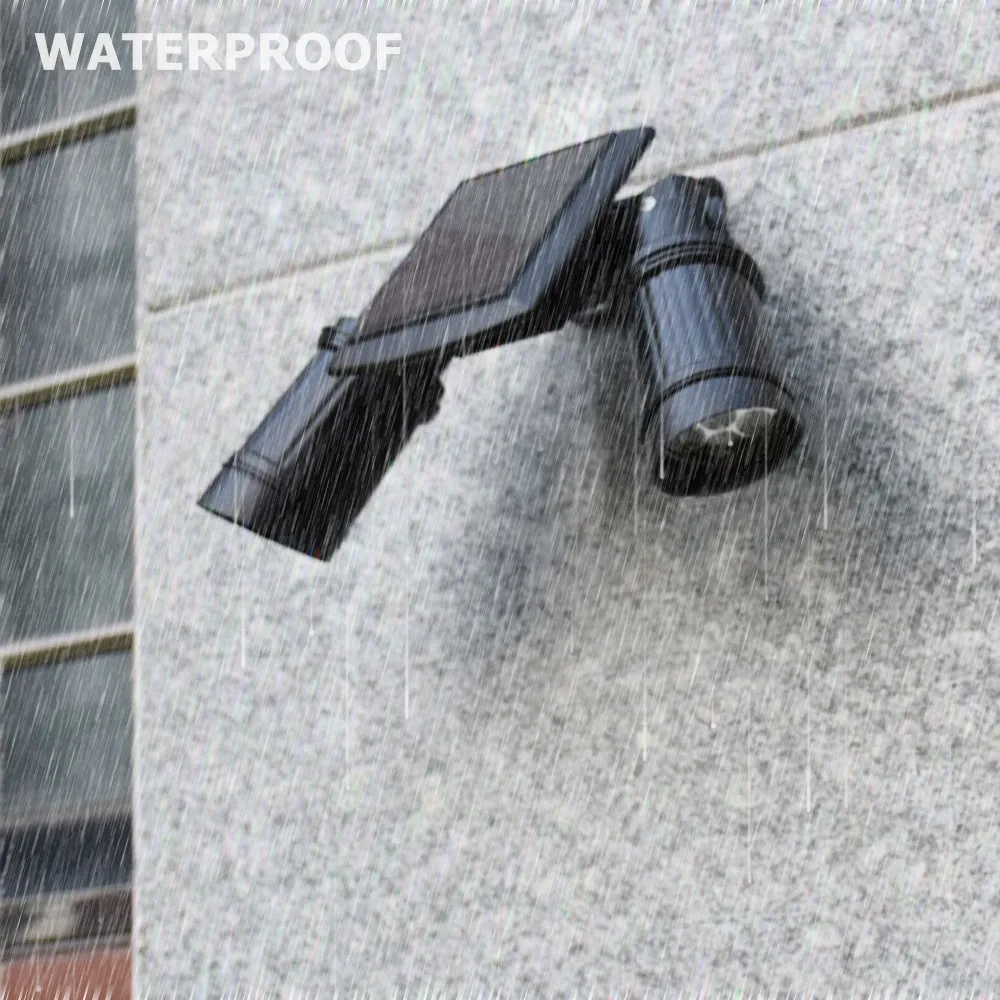 Открытый светодиодный солнечный светильник движения PIR Сенсор двойной Точечный s