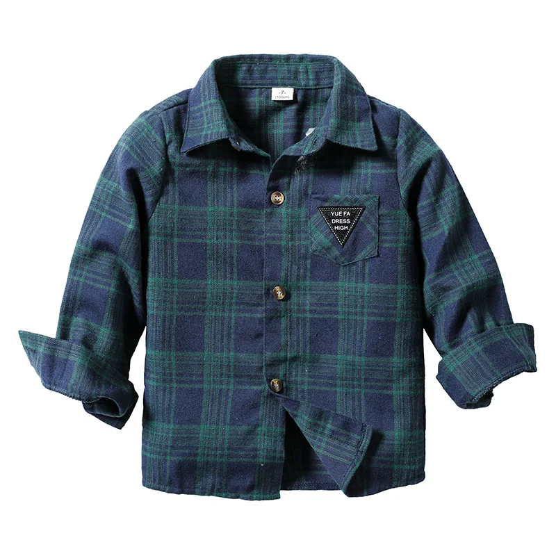 Рубашки для мальчиков рубашка с длинными рукавами на весну и лето 2020 блузка