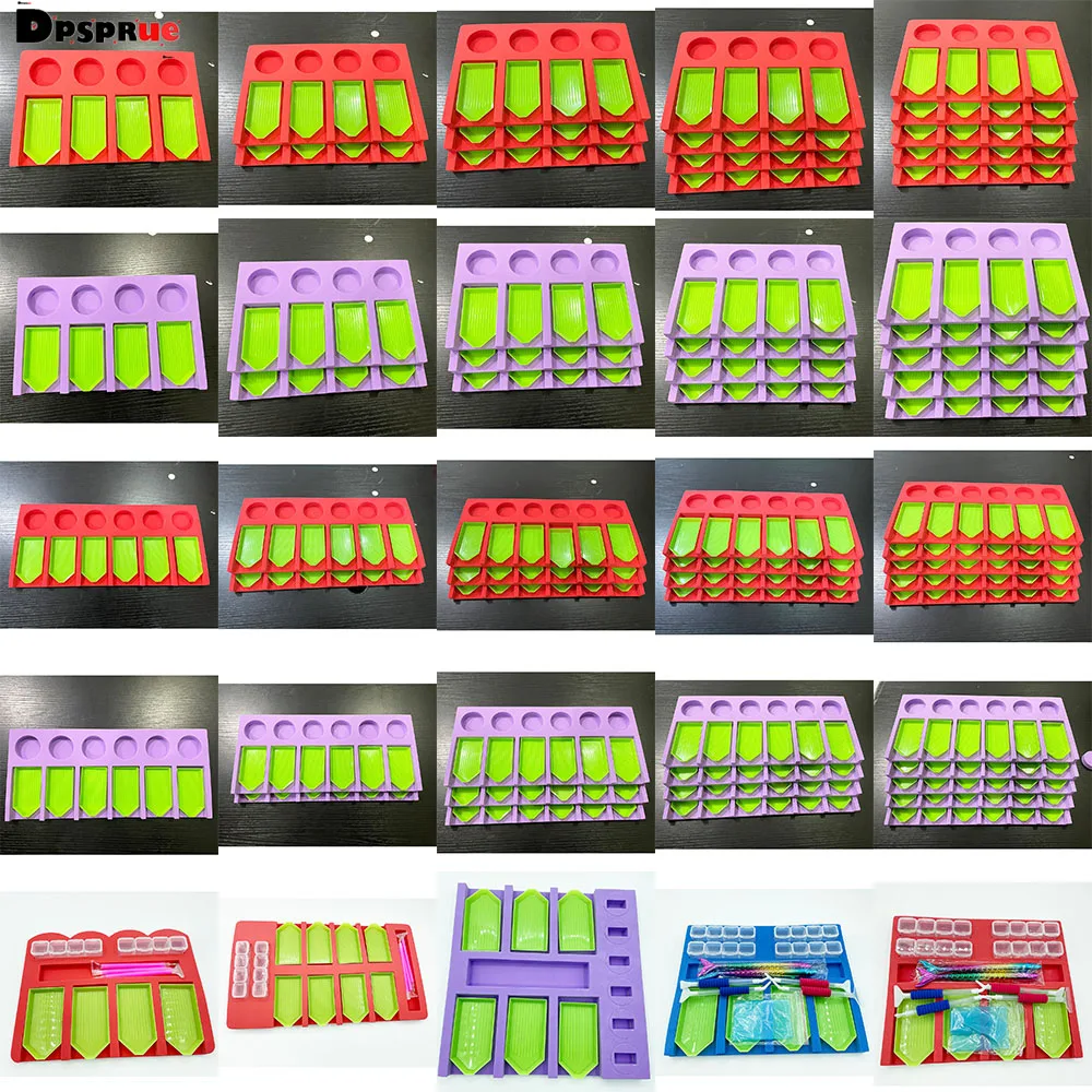 

Diamond Painting Accessory Container Diamond Embroidery Foam Tray Multi-Color Organizer Holder Mosaic Practical Tool M