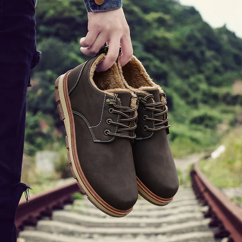 Reetene/ботильоны на меху зимние ботинки шнуровке водонепроницаемая обувь теплые