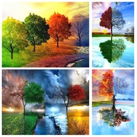 colorfully tree counted cross stitch 11ct 14ct 18ct 22ct 25ct 28ct cross stitch kits embroidery needlework sets