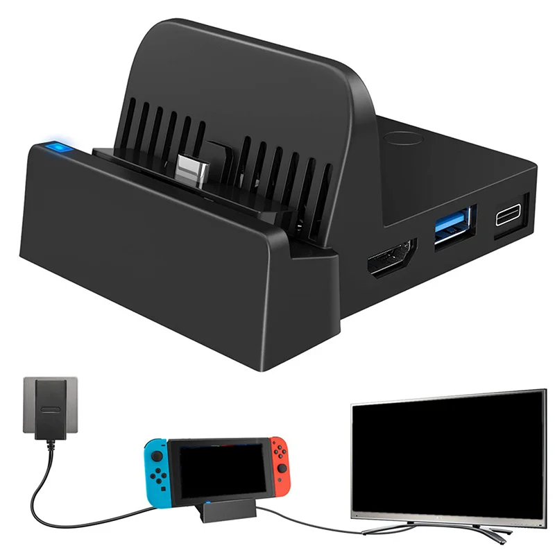 

Docking Station for Nintendo Switch Charging Dock 4K HDMI TV Adapter Charger Set install file gadget sata to usb ps4