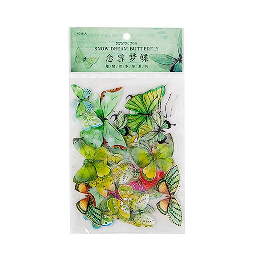 40 шт./компл. Винтаж Бабочка стены стикеры сделай сам дневник Фотоальбом украшение