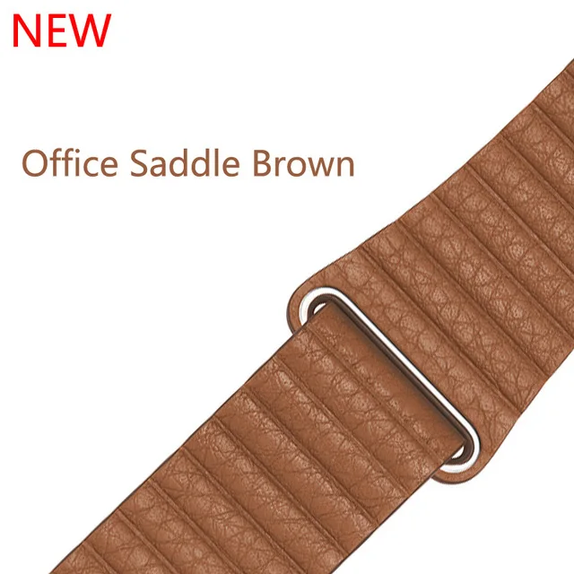 saddle brown Современный ремешок с пряжкой для apple watch 44 мм 40 мм iwatch 42 мм 38 мм браслет из натуральной кожи ремень для apple watch 5 4 3 2 1 - Цвет ремешка: saddle brown