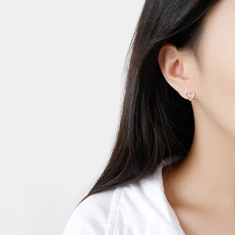 Женские серьги-гвоздики из серебра 925 пробы с платиновым покрытием | Украшения и