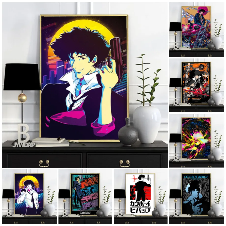 

Posters and Prints Cowboy Bebop Japanese Classic Anime Art Canvas Painting Wall Pictures for Kids Room Living Room Home Decor