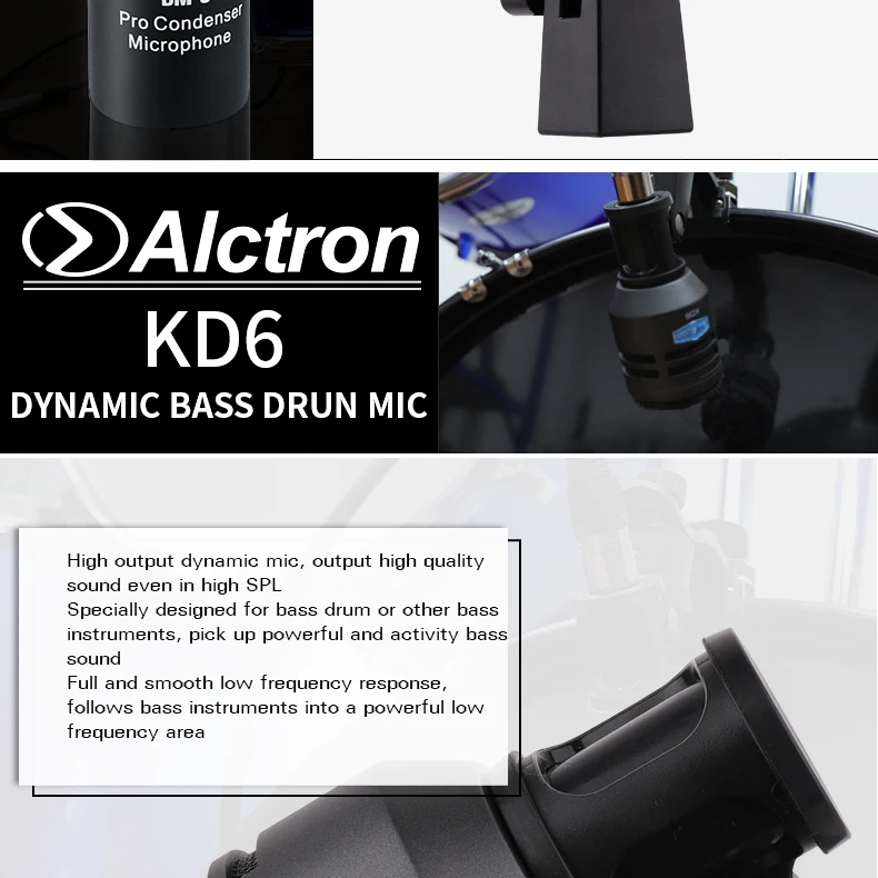Alctron T8700II профессиональная сценическая барабанный набор микрофонов инструмент производительность ударная установка микрофона для джазовая барабанная установка и удар барабана