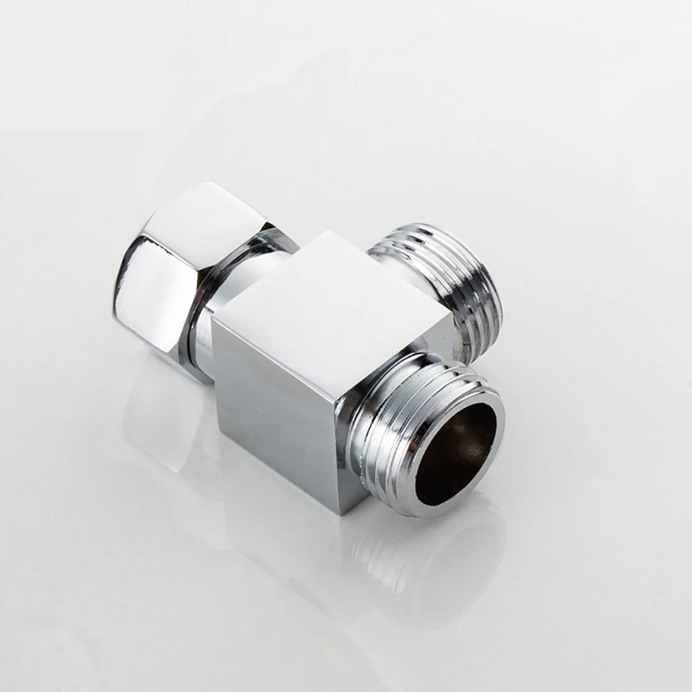 G1/2 дюймовый T образный адаптер для ванной комнаты тройник соединительный клапан