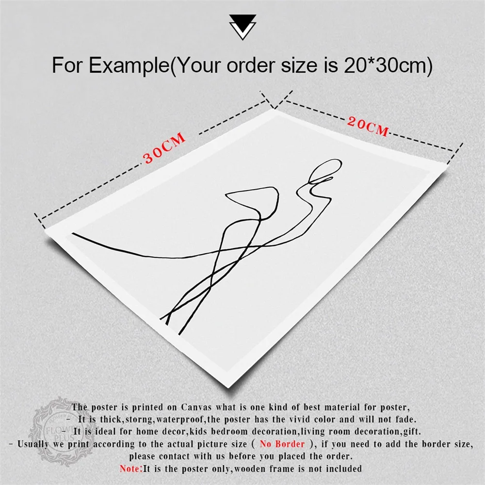

Nordic Simple Minimalist Line Girl Wall Art Canvas Poster and Print Canvas Painting Decorative Picture Living Room Home Decor