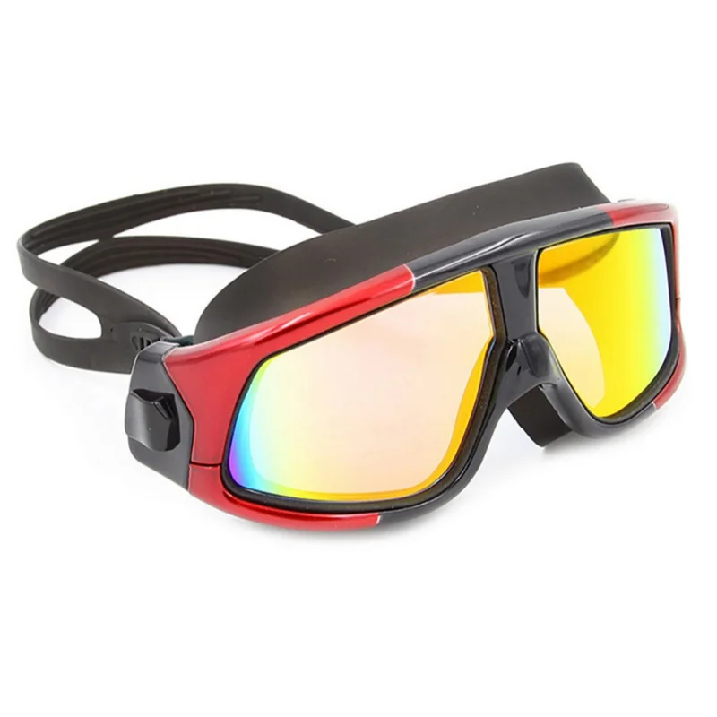 

Очки для плавания для взрослых, противотуманные очки для мужчин и женщин, водонепроницаемые, с большой оправой, HD, подводные спортивные защи...