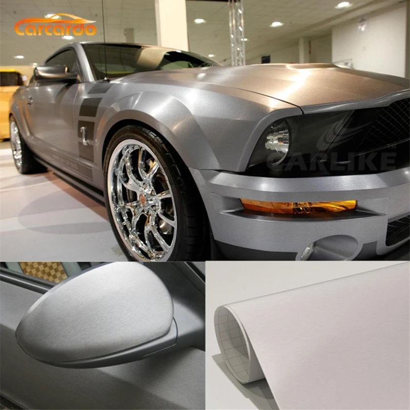 Carcardo 50 X 200CM Aluminum Brush Vinyl Film Car Sticker Aluminium Wrap For Auto | Автомобили и мотоциклы