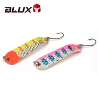 blux diamond spoon 38mm 3 8g metal lure brass hard artificial bait sinking copper freshwater stream bass trout fishing tackle