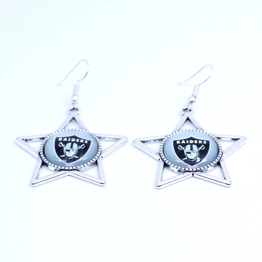 Earrings Oakland Raiders Charms Dangle Sport 5pair Football Jewelry for Women Birthday Party Gift New 2019 | Украшения и