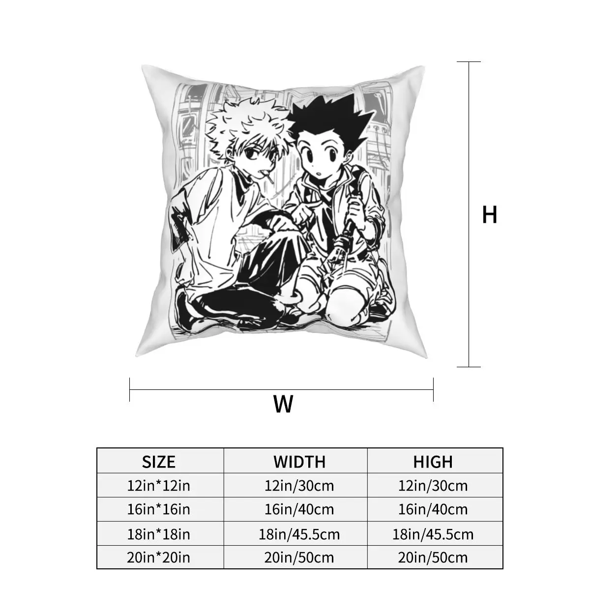 Чехол для подушки Hunter X Killua Zoldyck тканевый чехол с принтом декоративный Аниме Манга