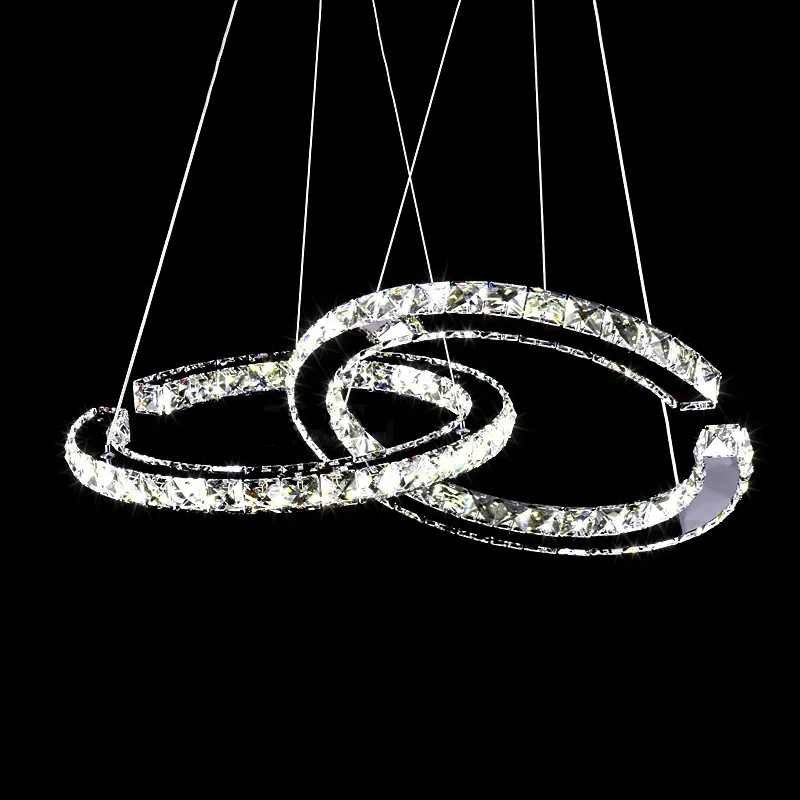 Современная хрустальная люстра со светодиодным кристаллом двойная лампа C Chrom