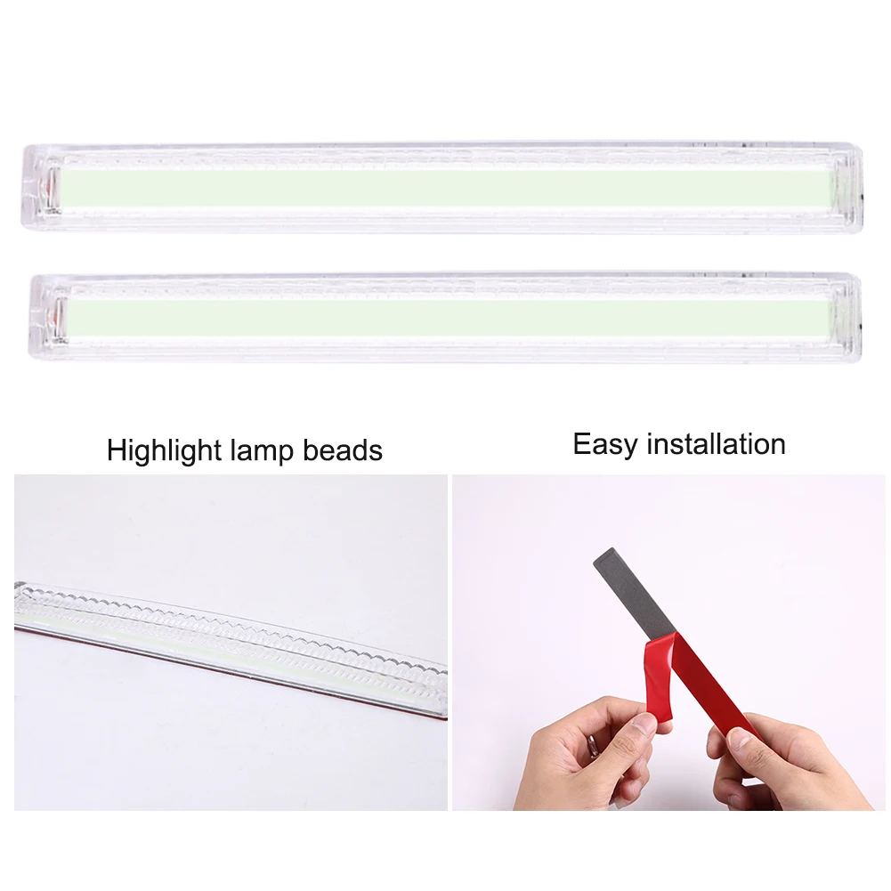 

1pair Car High Power Trucks Safe Universal Fit Adhesive Super Brightness Driving Lamp Waterproof LED Daytime Running Lights