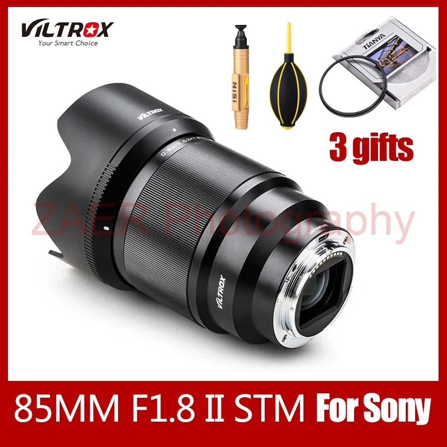 

New VILTROX 85mm F1.8 STM Lens For E Mount AF 85/1.8 II FE Auto Focus Camera Lens For Sony A9 A7RIII A7M3 A7III A6400 A6000