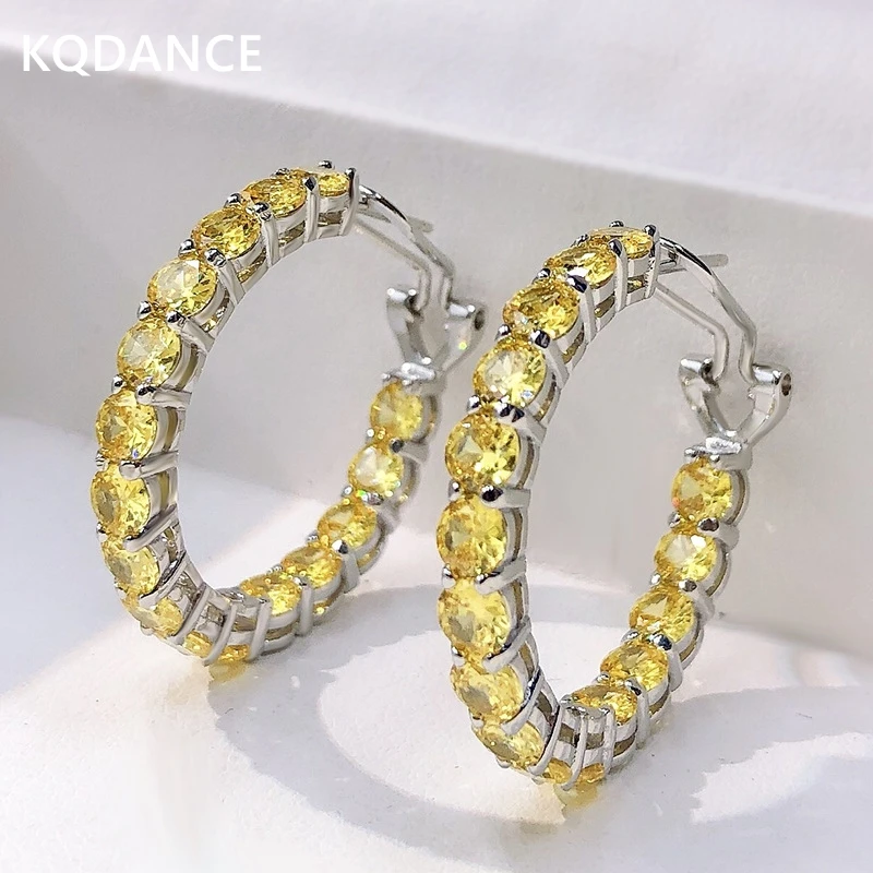 

Серьги-кольца женские из серебра 925 пробы с драгоценными камнями