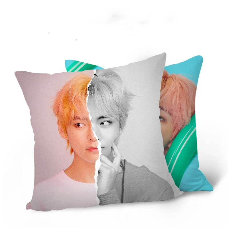 KPOP Подушка Bangtan подушка для мальчиков постельные принадлежности карта душа K-pop Home Bangtan Boys квадратная подушка с одной стороны - Цвет: 18