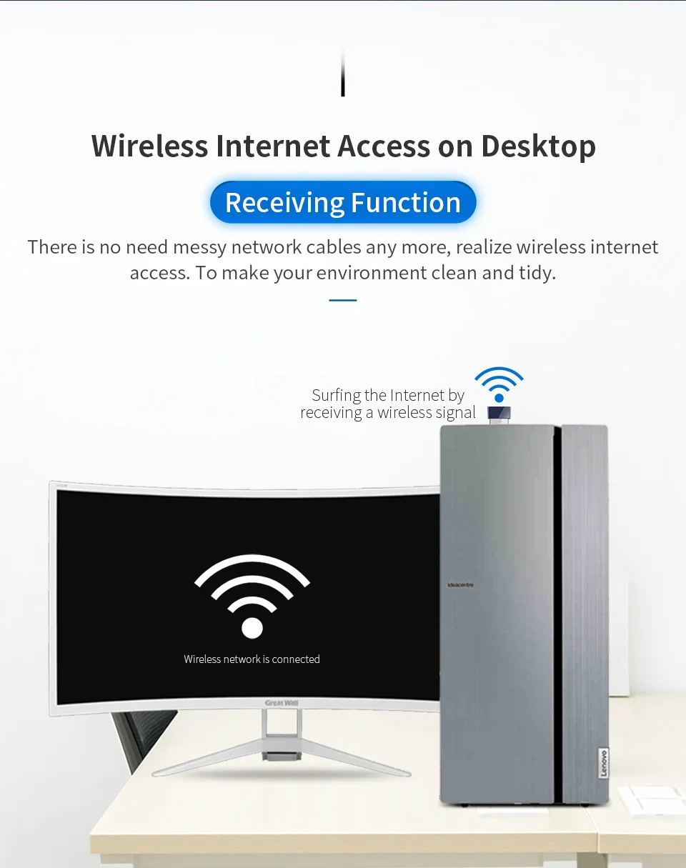 Comfast CF 723B мини USB 2 0 150 Мбит/с беспроводной Wi Fi адаптер приемник сетевая LAN Карта ПК