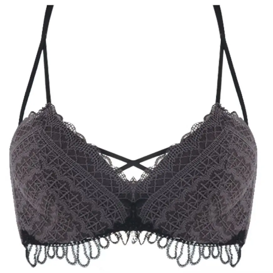 

No rims sexy adjustable gathered underwear small chest lace comfortable bra bra+underwear set