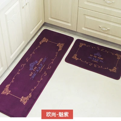 Purple vintage Абсорбирующий Противоскользящий кухонный коврик Впитывающий Коврик для ванной туалета балконного крыльца винтажный Коврик для прихожей - Цвет: Purple vintage