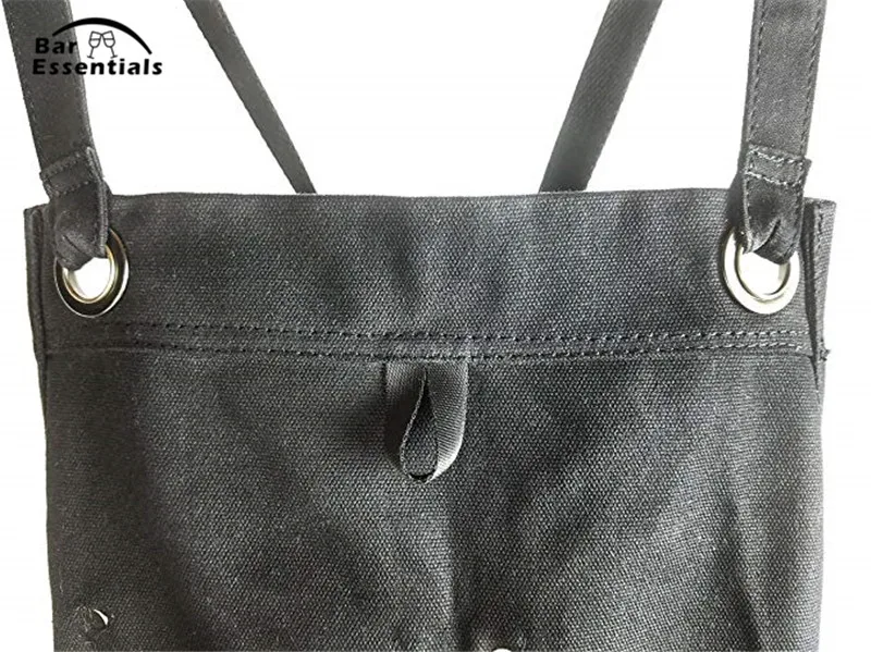 Холщовый Рабочий Фартук с карманами для инструментов черный бармена тату