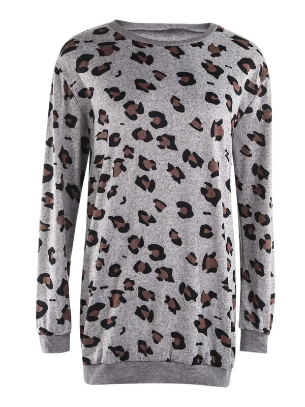 

Family Matching Leopard Tops T shirt Adult Women Kids Casual Sweatshirt Clothes