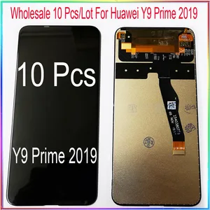 wholesale 10 pcs lot for huawei y9 prime 2019 lcd screen display p smart z with touch assembly original free global shipping