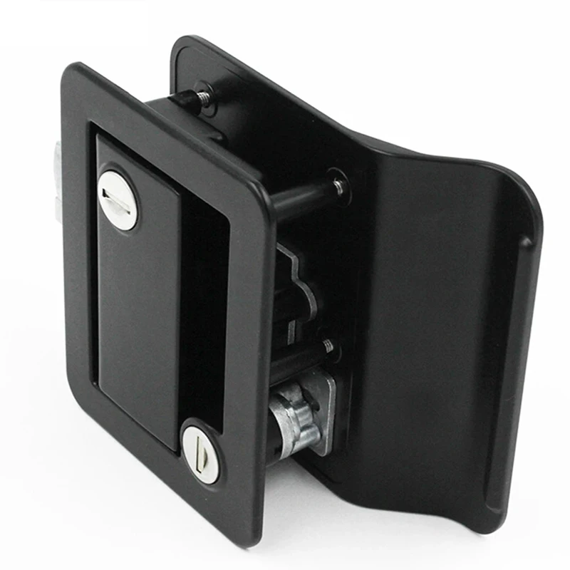 RV Travel Trailer Entry Door Lock Polar Black Paddle Deadbolt