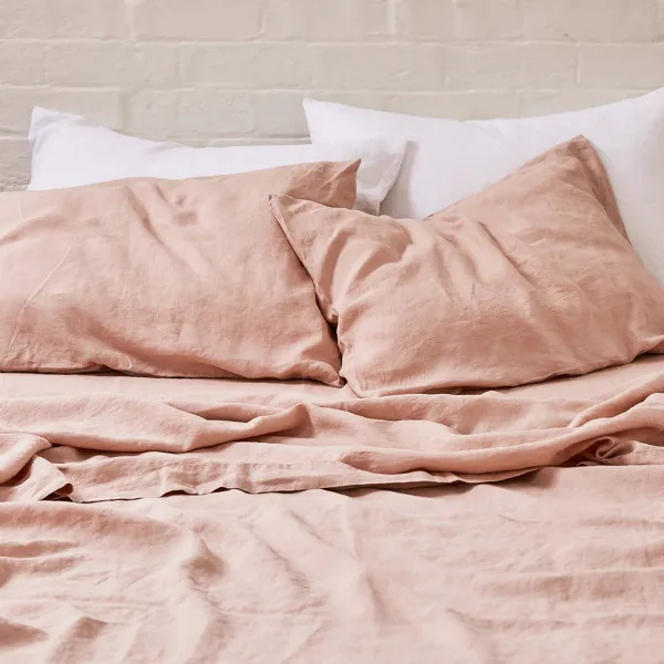 Комплект постельного белья из 4 предметов, белье из 100% чистого льна, простыня с наволочкой и пододеяльник, удобное дышащее белье