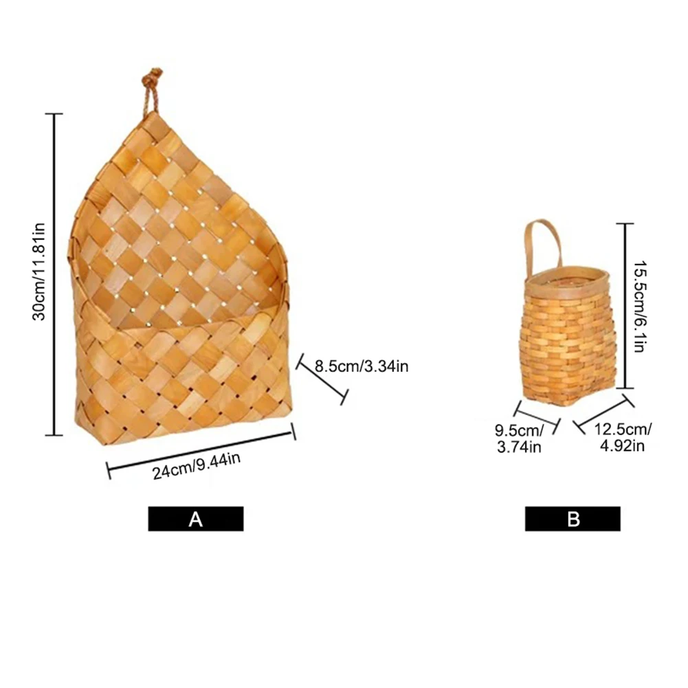 

Bamboo Woven Storage Baskets Garden Rattan Planter Potted Basket Organizer Home Laundry Basket with Handle Home Accessories