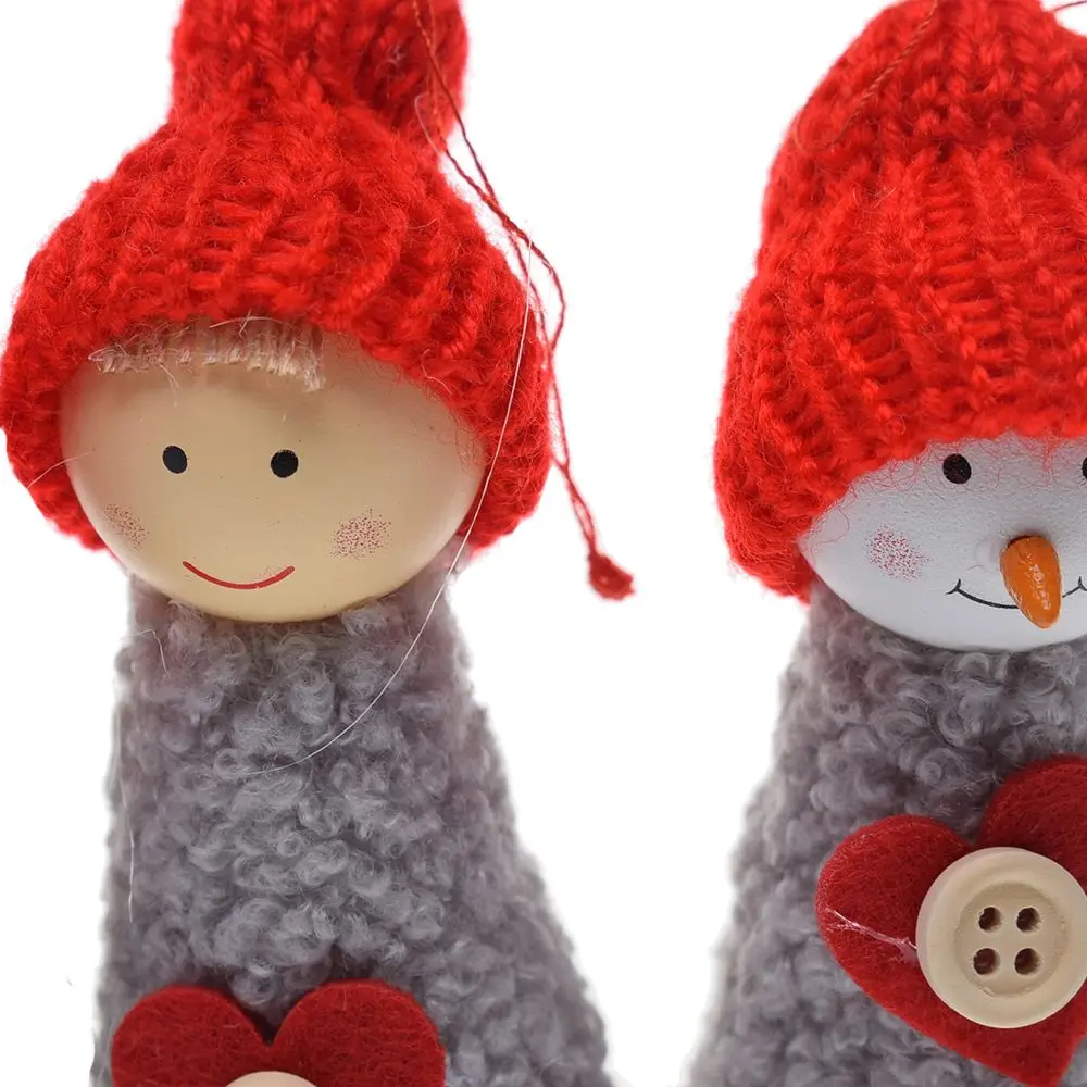 Kawaii Санта Клаус рождественские украшения подвески сосновая шишка