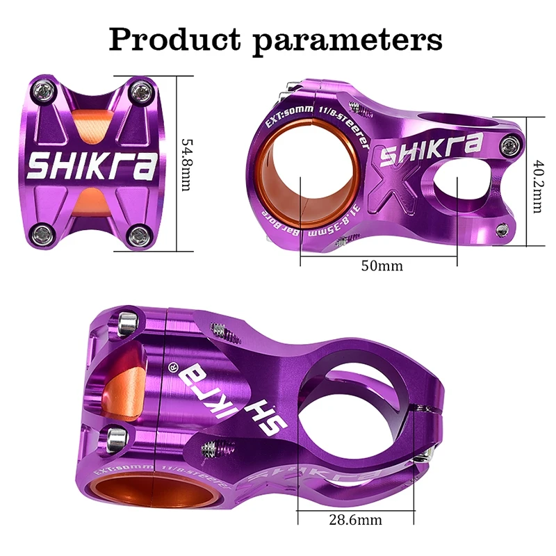 

SHIKRA 31.8X50MM MTB Bicycle Handle Riser DH Bicycle Stem Accessories