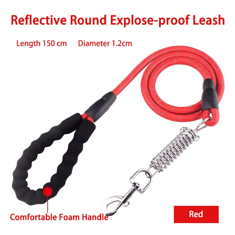 Толстый нейлоновый пружинный взрывозащищенный поводок для питомцев