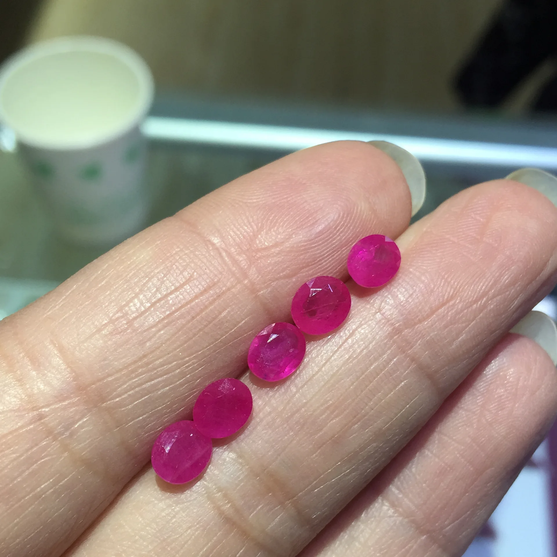 ECHSUN стандартная Бирма AAA овальная 3*5 мм свободная Бриллиантовая подвеска браслет