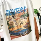 Футболка PUDO- Route 66, Забавные футболки, винтажная Ретро футболка, унисекс футболка с мемом, хипстер, гранж, забавная футболка, уличная одежда, Топ