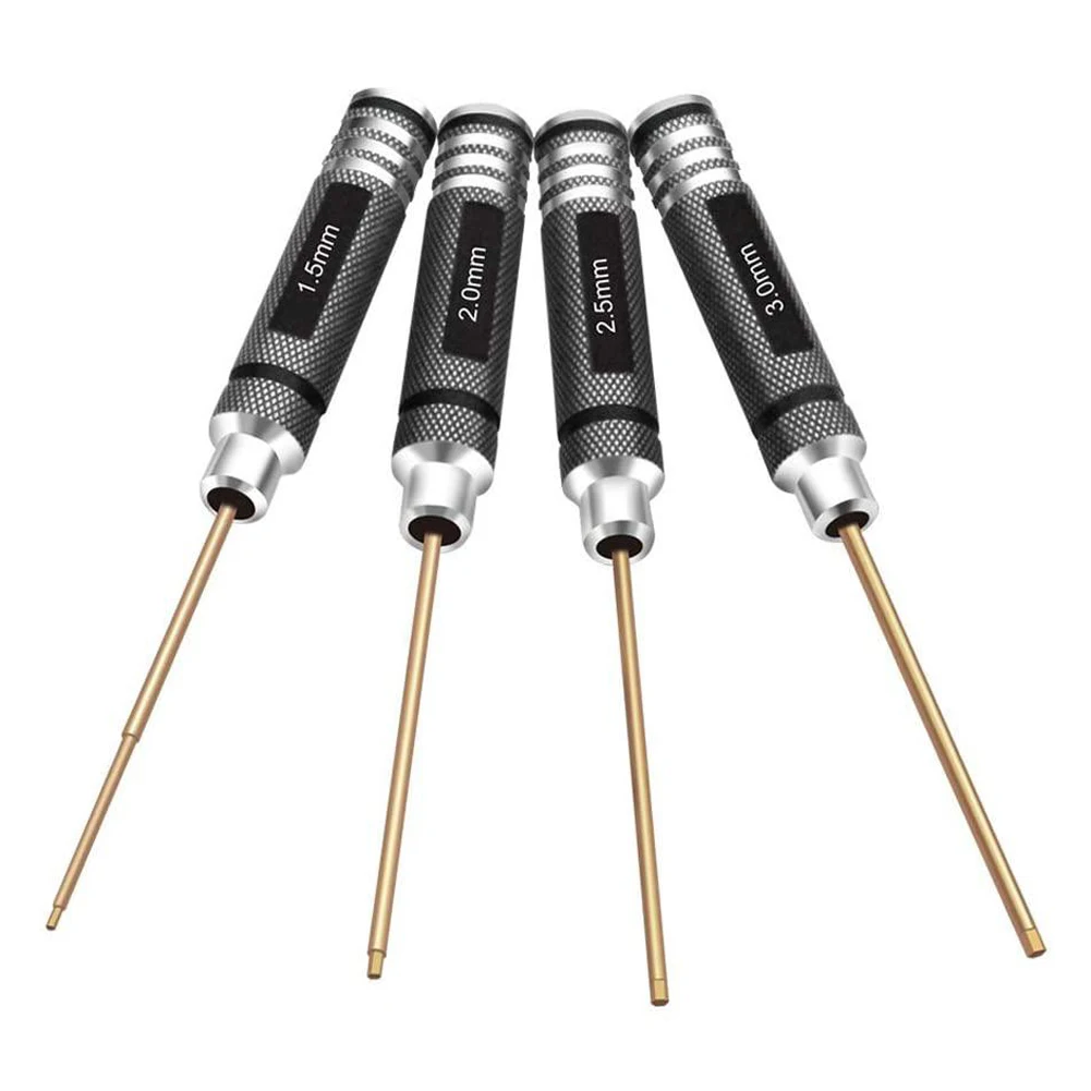 

1.5/2.0/2.5/3.0MM Hex Screwdriver Titanium Plating Repair Tool Hand Tools Screw Driver For Helicopter Airplane Car Toys Models