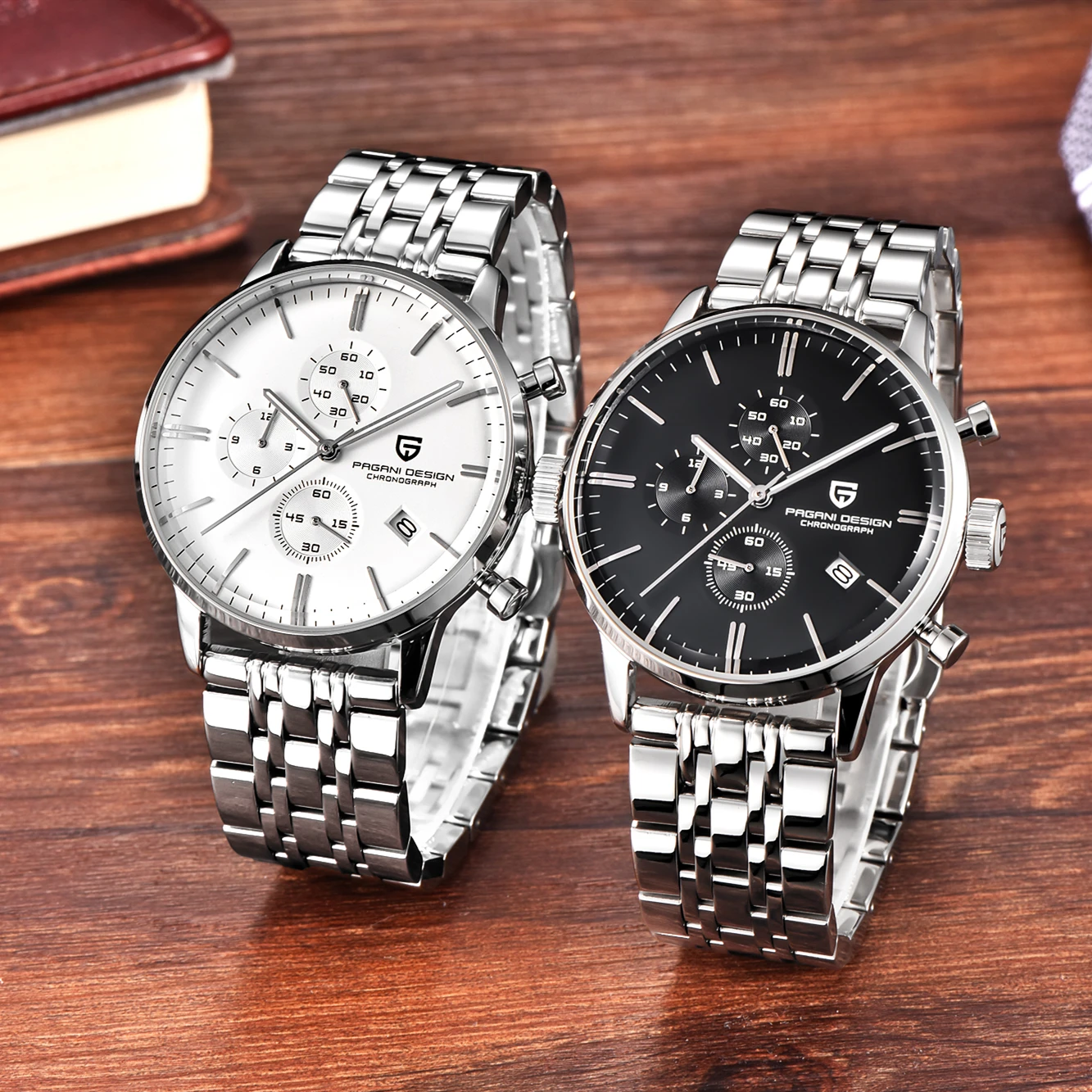 

2019 Mens Watches Top Brand Luxury Pagani Business Stainless Steel Quartz Watch Men Sport Waterproof Clock Relogio Masculino