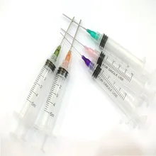 5PCS/set 5ml Industrial Dispensing Syringe Crimp Sealed Needle Tips For Glue Oil Ink Syringes Measure Tool Supplies